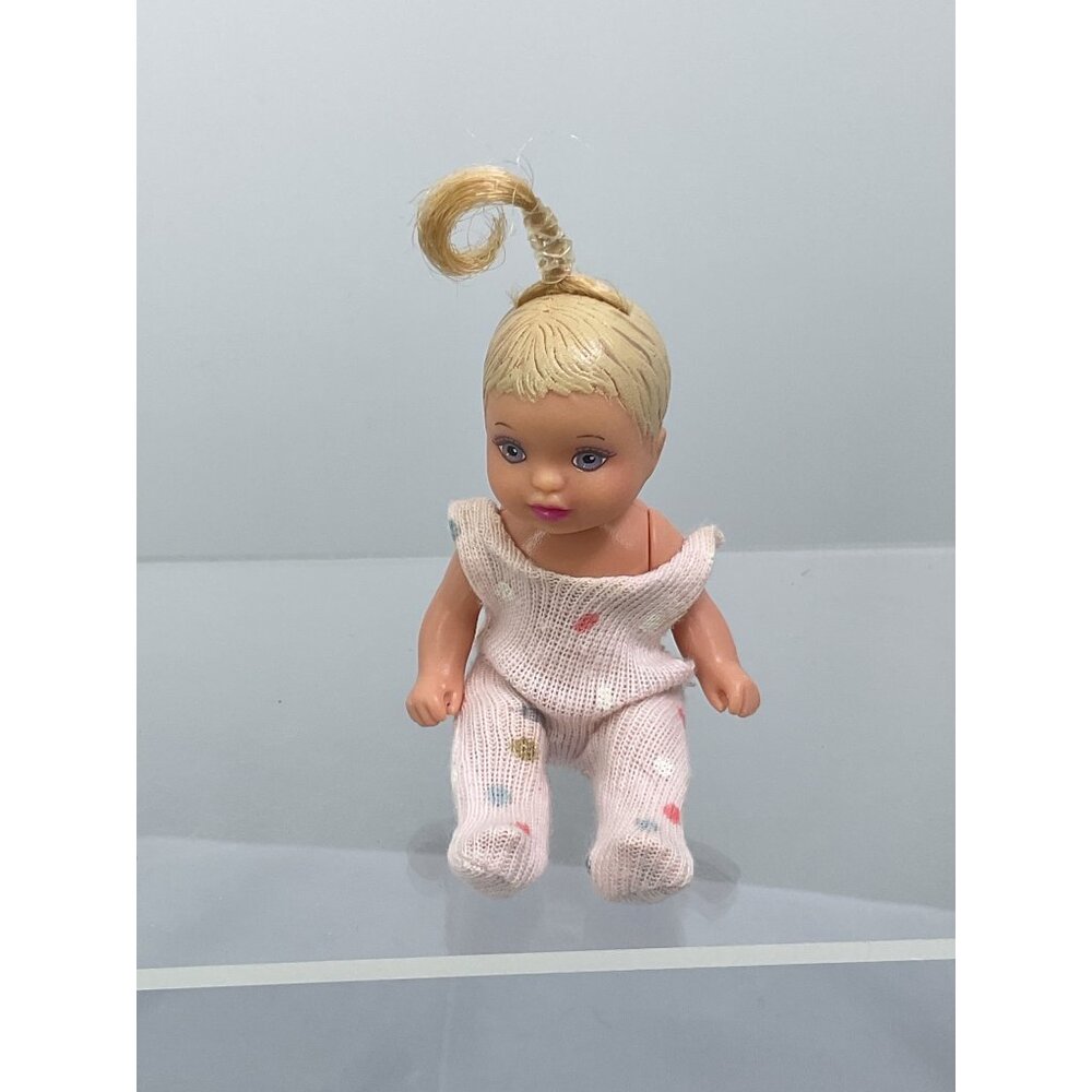 Barbie Happy Family Neighborhood Toddler Nikki Doll Blonde Hair Polka Dot Outfit